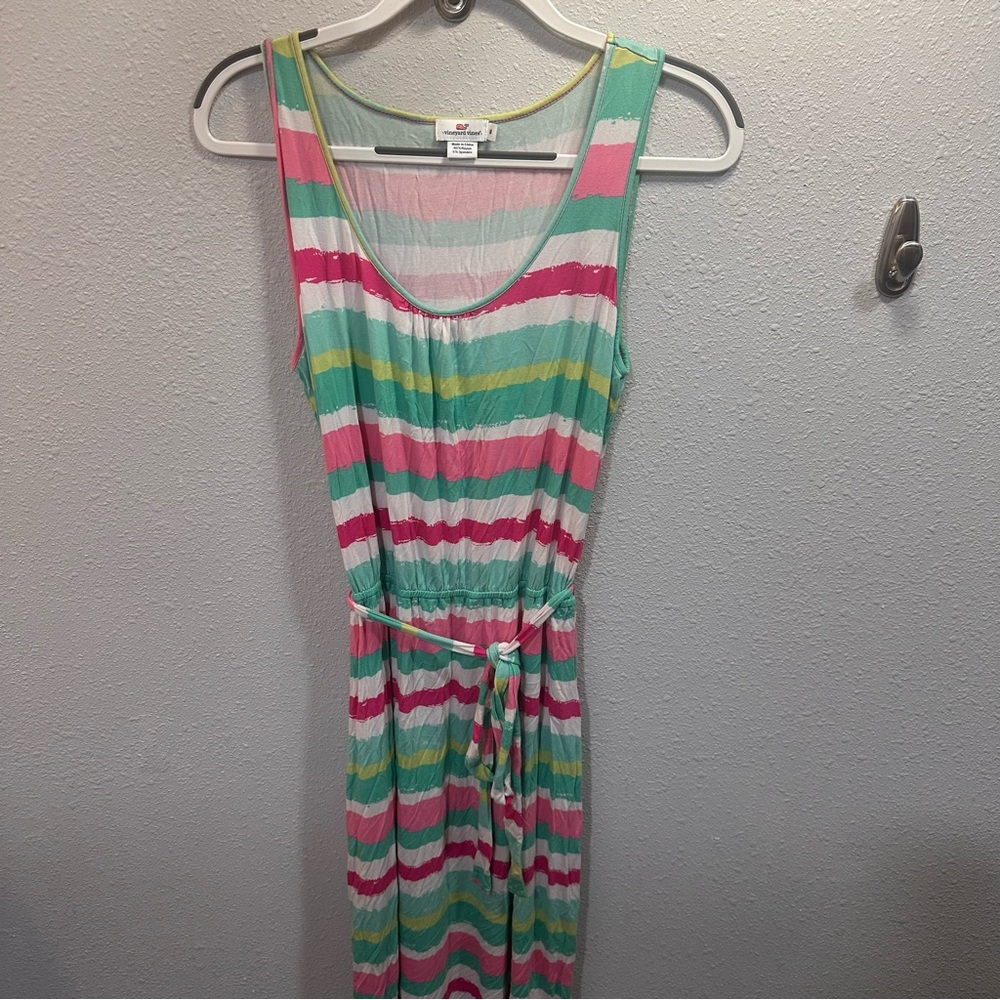 Vineyard Vines painted stripe maxi dress Medium
